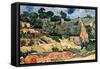 Shelters in Cordeville by Van Gogh-Vincent van Gogh-Framed Stretched Canvas