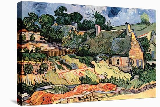 Shelters in Cordeville by Van Gogh-Vincent van Gogh-Stretched Canvas