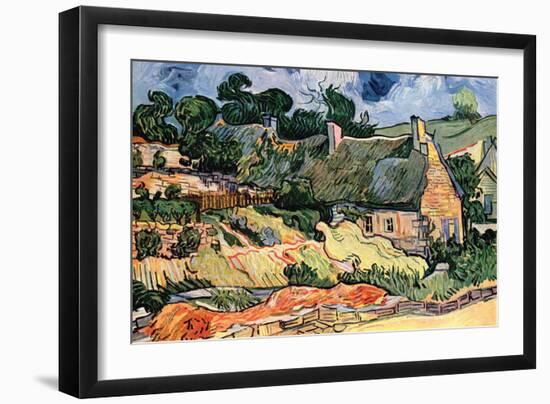 Shelters In Cordeville-Vincent van Gogh-Framed Art Print