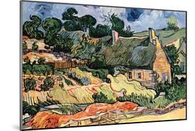 Shelters In Cordeville-Vincent van Gogh-Mounted Art Print