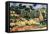 Shelters In Cordeville-Vincent van Gogh-Framed Stretched Canvas