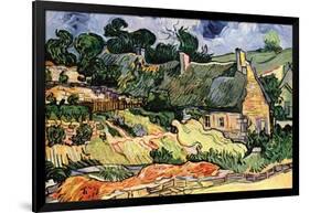 Shelters In Cordeville-Vincent van Gogh-Framed Art Print