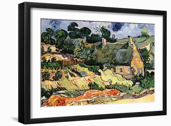 Shelters In Cordeville-Vincent van Gogh-Framed Art Print