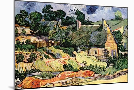 Shelters In Cordeville-Vincent van Gogh-Mounted Premium Giclee Print