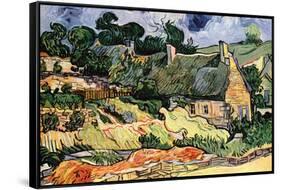 Shelters In Cordeville-Vincent van Gogh-Framed Stretched Canvas