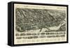 Shelton, Connecticut - Panoramic Map-Lantern Press-Framed Stretched Canvas