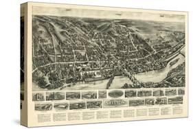 Shelton, Connecticut - Panoramic Map-Lantern Press-Stretched Canvas