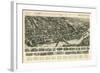 Shelton, Connecticut - Panoramic Map-Lantern Press-Framed Art Print