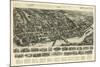 Shelton, Connecticut - Panoramic Map-Lantern Press-Mounted Art Print