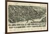 Shelton, Connecticut - Panoramic Map-Lantern Press-Framed Art Print