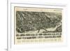 Shelton, Connecticut - Panoramic Map-Lantern Press-Framed Art Print