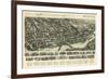 Shelton, Connecticut - Panoramic Map-Lantern Press-Framed Art Print