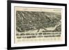 Shelton, Connecticut - Panoramic Map-Lantern Press-Framed Art Print