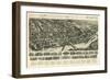 Shelton, Connecticut - Panoramic Map-Lantern Press-Framed Art Print