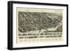 Shelton, Connecticut - Panoramic Map-Lantern Press-Framed Art Print