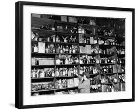 Shelves of Illegal Liquor Stored in the Nypd Property Clerks Office-Carl Mydans-Framed Photographic Print