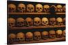 Shelves of Monk Skulls at Great Meteoron Ossuary-Paul Souders-Stretched Canvas