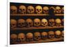 Shelves of Monk Skulls at Great Meteoron Ossuary-Paul Souders-Framed Photographic Print