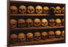 Shelves of Monk Skulls at Great Meteoron Ossuary-Paul Souders-Framed Photographic Print