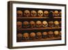 Shelves of Monk Skulls at Great Meteoron Ossuary-Paul Souders-Framed Photographic Print