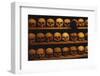 Shelves of Monk Skulls at Great Meteoron Ossuary-Paul Souders-Framed Photographic Print