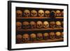 Shelves of Monk Skulls at Great Meteoron Ossuary-Paul Souders-Framed Photographic Print