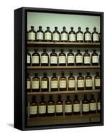 Shelves of Old Essence Bottles, Parfumerie Fragonard, Grasse, Alpes Maritimes, Provence, France-Christopher Rennie-Framed Stretched Canvas