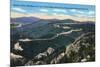 Shenandoah Nat'l Park, Virginia - Aerial View of Skyline Drive over Top of Blue Ridge Mts, c.1956-Lantern Press-Mounted Premium Giclee Print