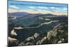 Shenandoah Nat'l Park, Virginia - Aerial View of Skyline Drive over Top of Blue Ridge Mts, c.1956-Lantern Press-Mounted Art Print