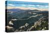 Shenandoah Nat'l Park, Virginia - Aerial View of Skyline Drive over Top of Blue Ridge Mts, c.1956-Lantern Press-Stretched Canvas