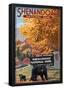 Shenandoah National Park, Virginia - Black Bear and Cubs at Entrance-null-Framed Poster