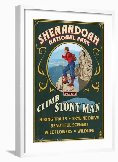 Shenandoah National Park, Virginia - Climb Stony Man-Lantern Press-Framed Art Print