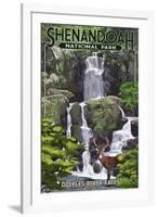 Shenandoah National Park, Virginia - Doyles River Falls-Lantern Press-Framed Art Print