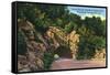 Shenandoah National Park, Virginia, Skyline Drive View of Tunnel through Solid Rock-Lantern Press-Framed Stretched Canvas