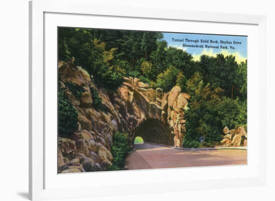 Shenandoah National Park, Virginia, Skyline Drive View of Tunnel through Solid Rock-Lantern Press-Framed Art Print