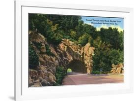 Shenandoah National Park, Virginia, Skyline Drive View of Tunnel through Solid Rock-Lantern Press-Framed Art Print