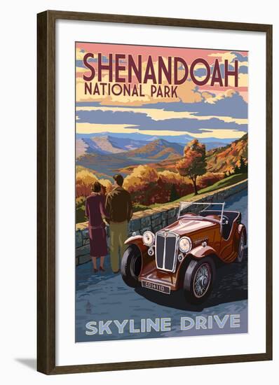 Shenandoah National Park, Virginia - Skyline Drive-Lantern Press-Framed Art Print