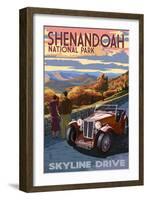 Shenandoah National Park, Virginia - Skyline Drive-Lantern Press-Framed Premium Giclee Print