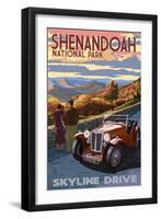 Shenandoah National Park, Virginia - Skyline Drive-Lantern Press-Framed Premium Giclee Print