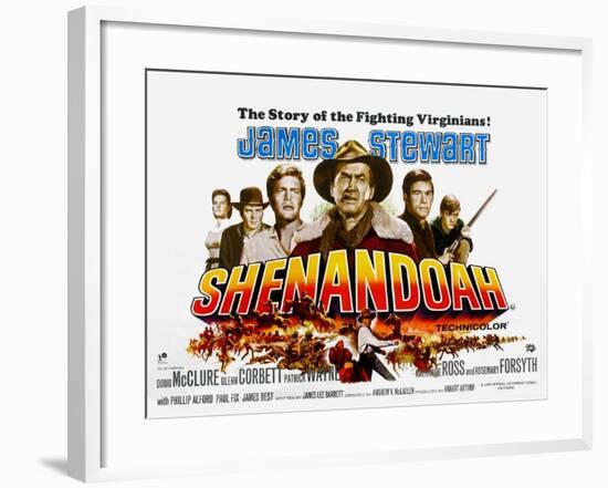 Shenandoah, UK Movie Poster, 1965-null-Framed Art Print