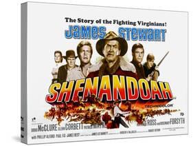 Shenandoah, UK Movie Poster, 1965-null-Stretched Canvas