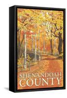 Shenandoah, Virginia - Fall Colors Scene-Lantern Press-Framed Stretched Canvas