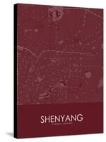 Shenyang, China Red Map-null-Stretched Canvas