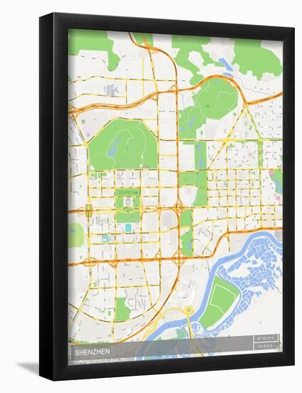 Shenzhen, China Map-null-Framed Poster