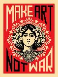 Make Art Not War-Shepard Fairey-Framed Art Print