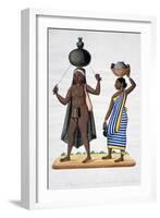 Shepherd and His Wife Carrying Milk, India, 1834-null-Framed Giclee Print