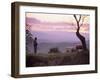 Shepherd and Sheep at Dusk, Near Volterra, Tuscany, Italy, Europe-Patrick Dieudonne-Framed Photographic Print