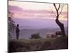 Shepherd and Sheep at Dusk, Near Volterra, Tuscany, Italy, Europe-Patrick Dieudonne-Mounted Photographic Print