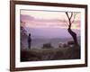 Shepherd and Sheep at Dusk, Near Volterra, Tuscany, Italy, Europe-Patrick Dieudonne-Framed Photographic Print