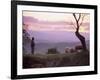 Shepherd and Sheep at Dusk, Near Volterra, Tuscany, Italy, Europe-Patrick Dieudonne-Framed Photographic Print